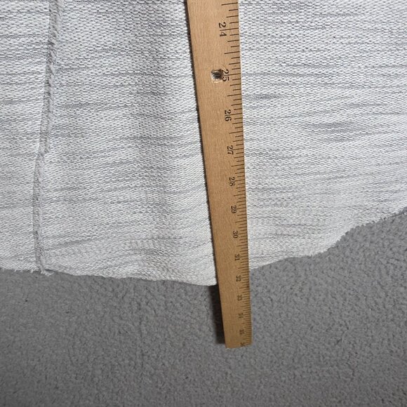 Leif Nelson Sweatshirt Mens Size Large Gray Heathered High Low Fringe Hem Y2K - Picture 8 of 13